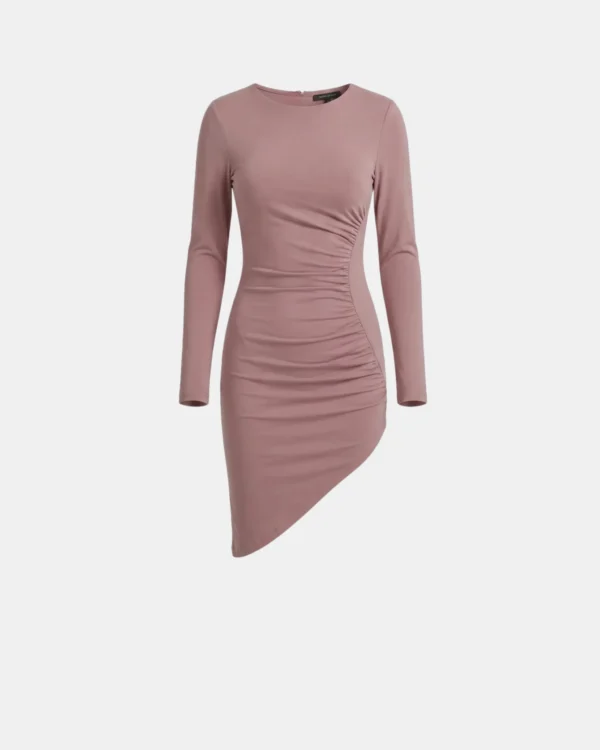 Sukienka midi z linii Basic Aeselle Róż Taupe