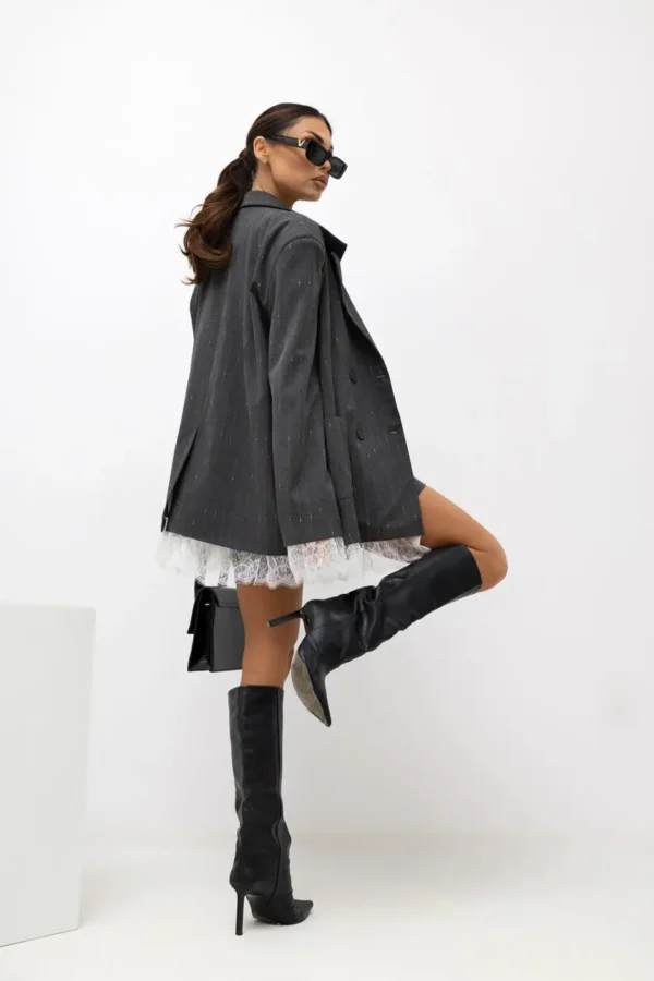 Marynarka Oversize Lucienne grafitowa
