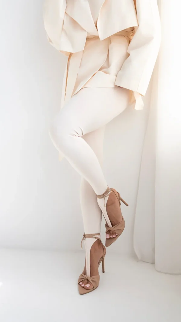 Legginsy damskie Contour Jasny Beż