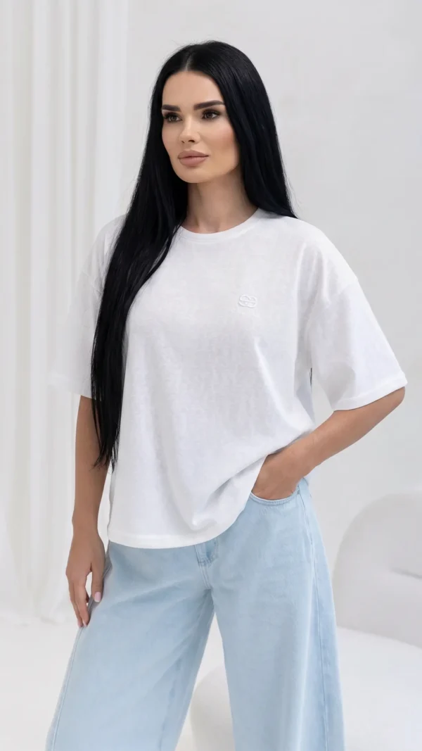 T-shirt Damski Alisea Oversize Biały