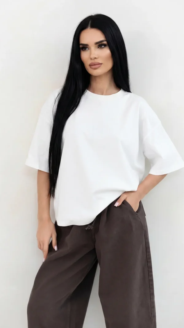 T-shirt Damski Liora Oversize Biały