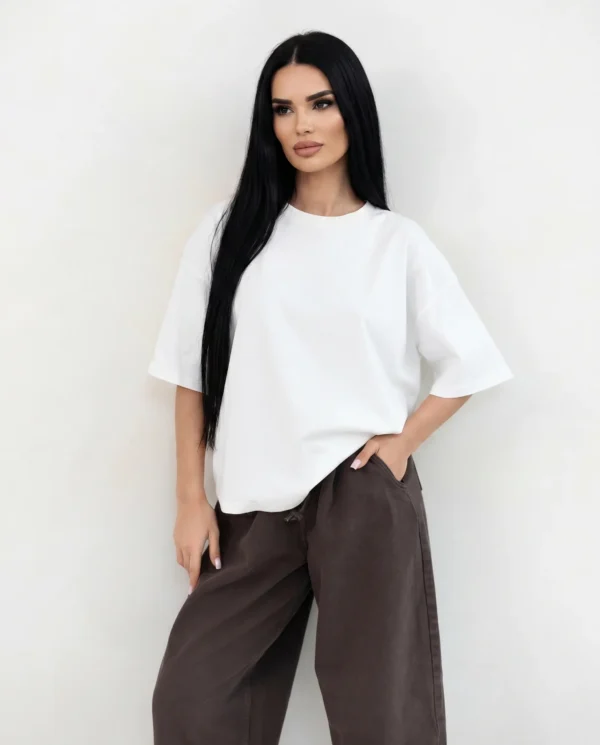 T-shirt Damski Liora Oversize Biały