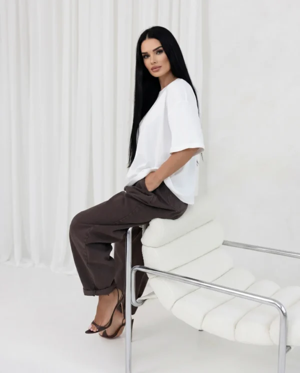 T-shirt Damski Liora Oversize Biały