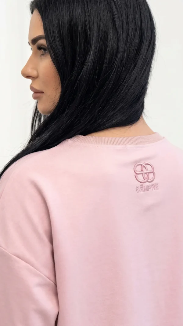 T-shirt Damski Liora Oversize Brudny Róż