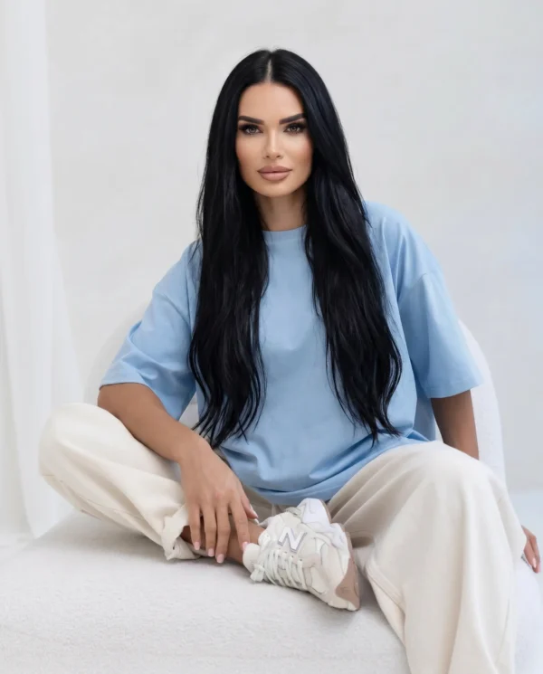 T-shirt Damski Liora Oversize Niebieski