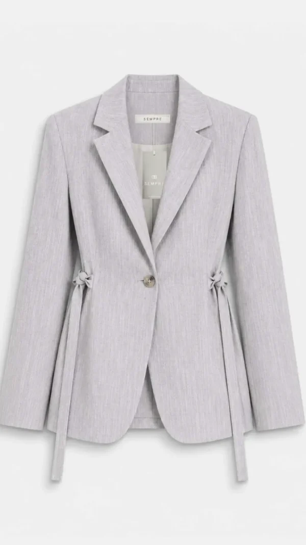 No. 127- Elegancka Lniana marynarka Loraya szara