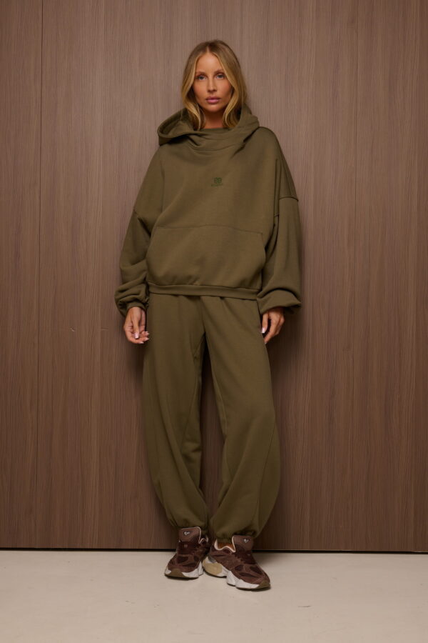 Dres damski bawełniany oversize RÉVAN khaki