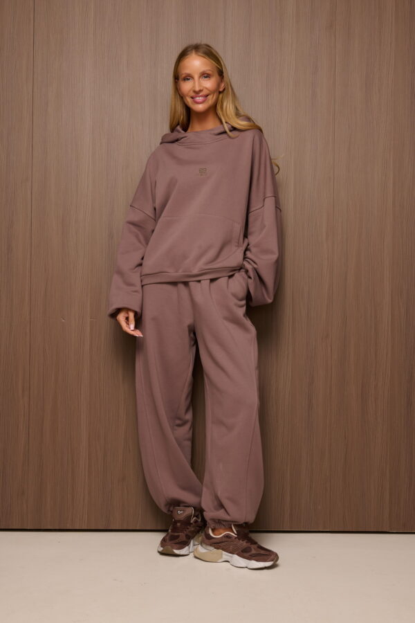 Dres damski bawełniany oversize RÉVAN mokka