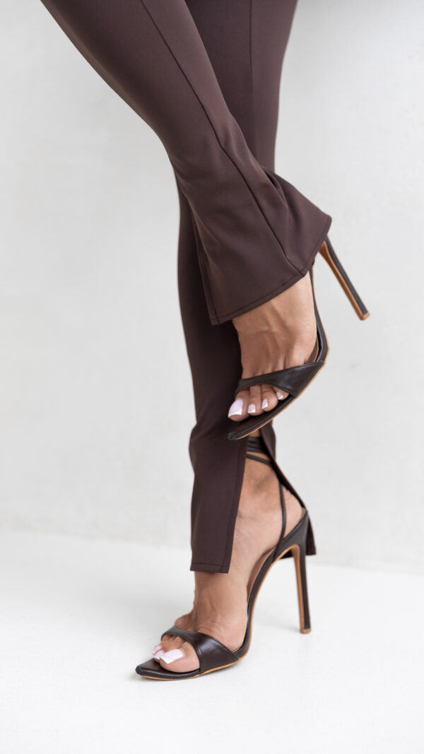 Legginsy damskie dopasowane MILA czekoladowe