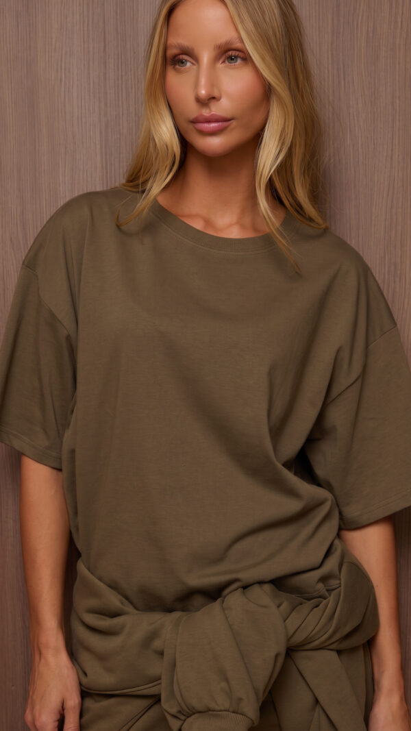 T-shirt Damski Arvia Cropped mokka