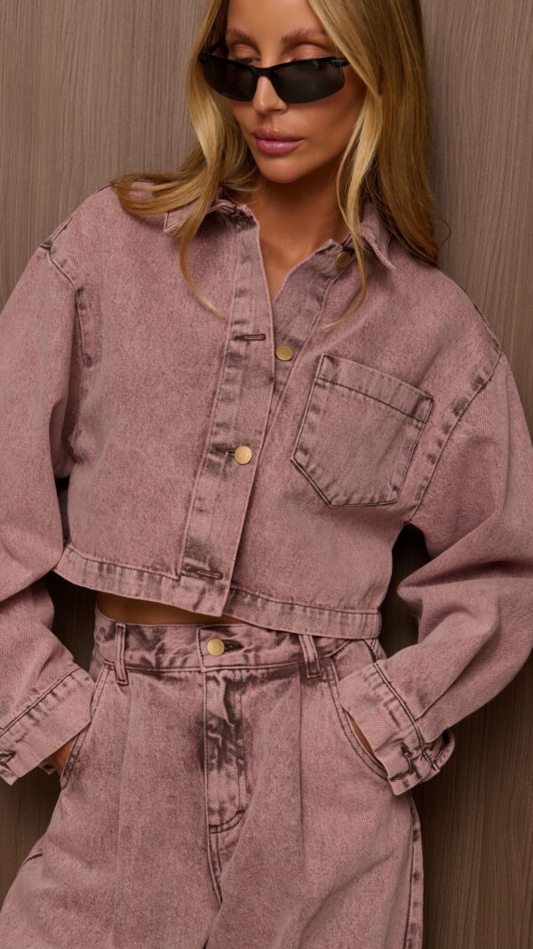 Koszula jeansowa Vesta Vintage pink