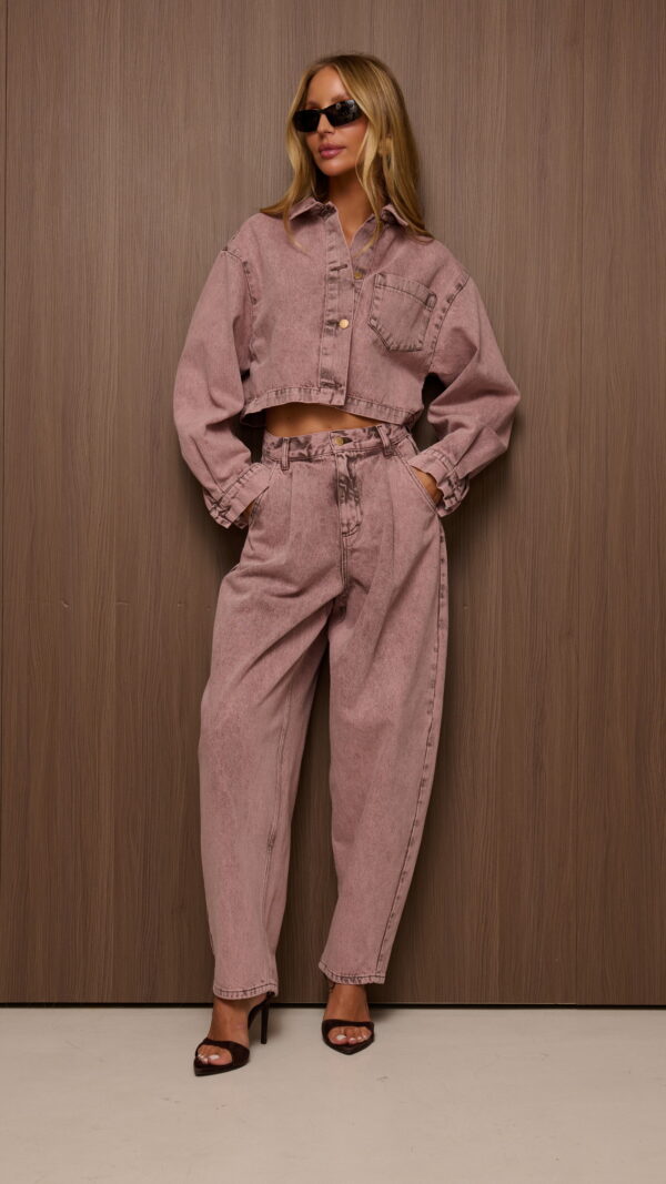 Spodnie jeansowe damskie VESTA Vintage Pink