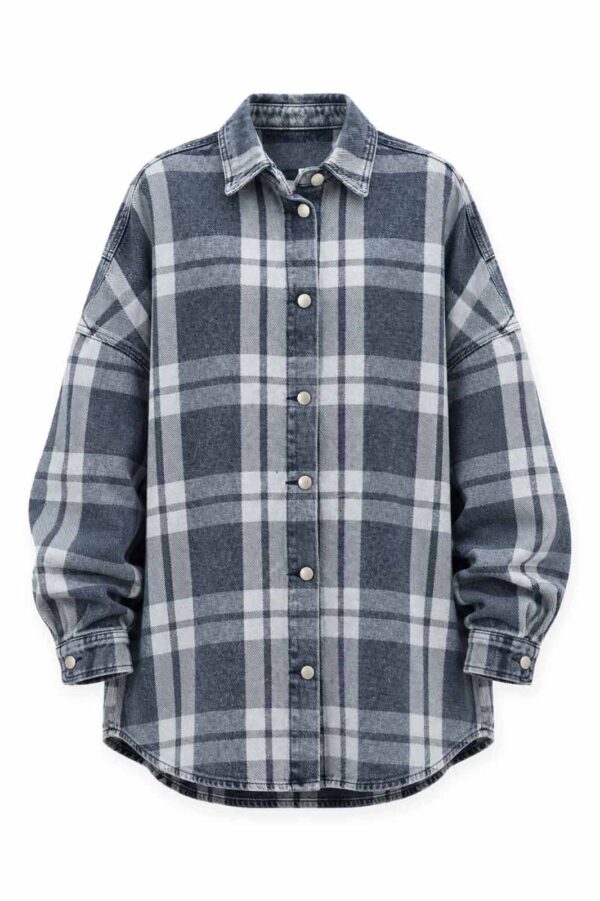 Koszula jeansowa oversize DENVER niebieska