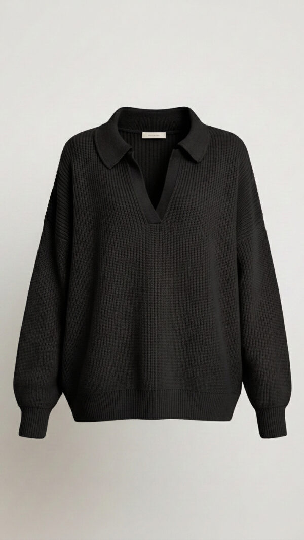 Sweter damski z kaszmirem VELA czarny